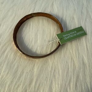 Tweeds Sterling Silver & Copper Bracelet.     Tote P4